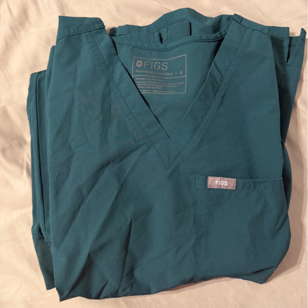 Figs Teal Scrub Set
